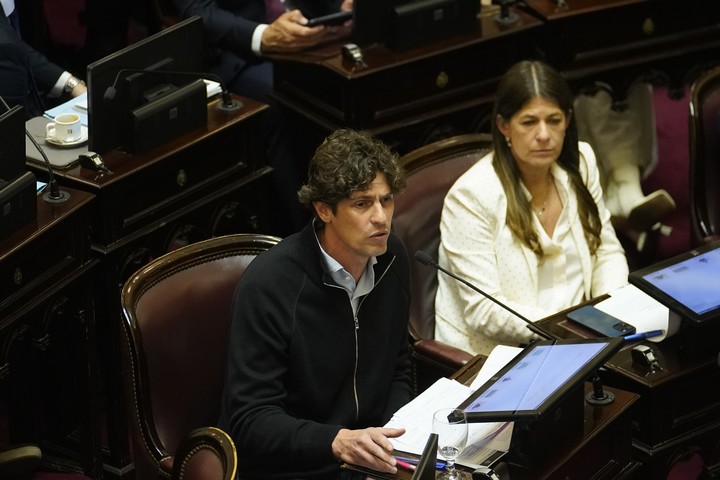 Los Senadores Martín Lousteau y Guadalupe Tagliaferri